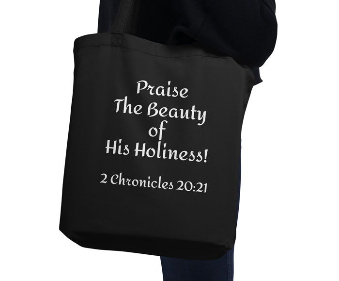 Beauty of the Lord Black Tote Bag